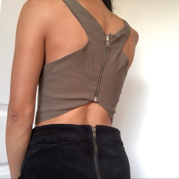 Zara Crop top Zip up - Picture 2 of 3